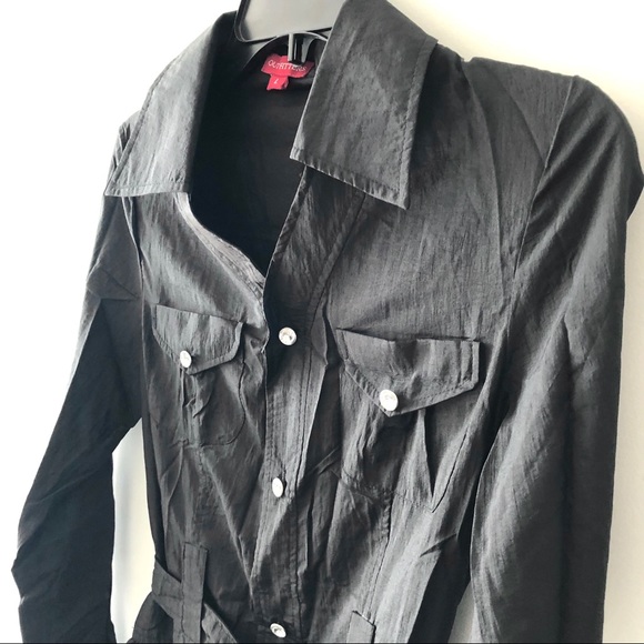 Outfitters Black Long Sleeve Dress Crystal Buttons - Picture 3 of 10